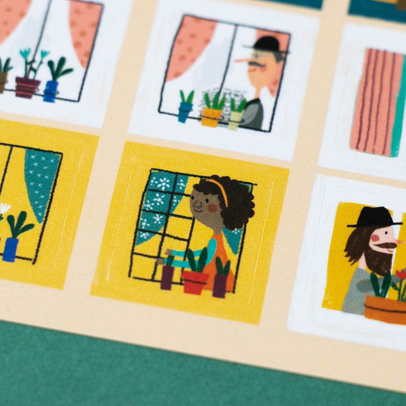 Creative houses sticker activity